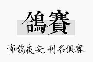 鸽赛名字的寓意及含义