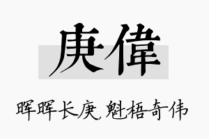 庚伟名字的寓意及含义