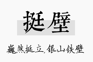 挺壁名字的寓意及含义