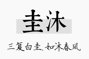 圭沐名字的寓意及含义