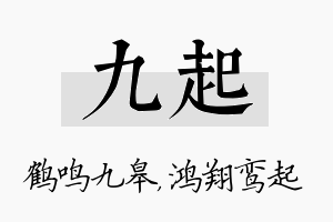 九起名字的寓意及含义