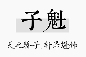 子魁名字的寓意及含义