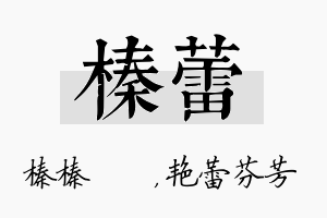 榛蕾名字的寓意及含义