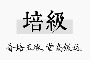 培级名字的寓意及含义