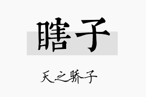 瞎子名字的寓意及含义