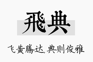 飞典名字的寓意及含义