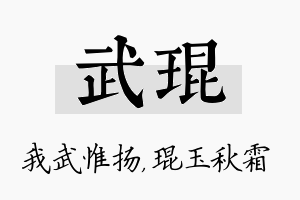 武琨名字的寓意及含义