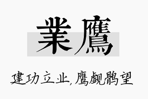 业鹰名字的寓意及含义