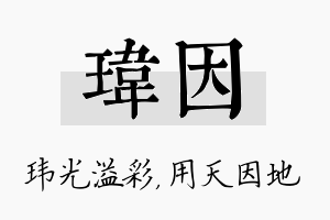 玮因名字的寓意及含义