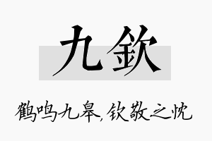 九钦名字的寓意及含义