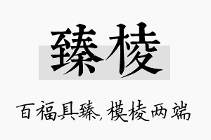 臻棱名字的寓意及含义