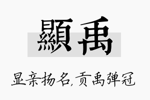 显禹名字的寓意及含义