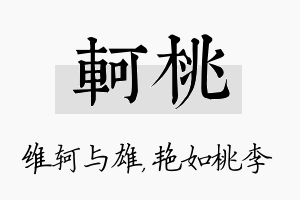 轲桃名字的寓意及含义