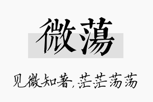 微荡名字的寓意及含义