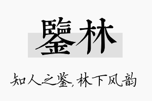 鉴林名字的寓意及含义