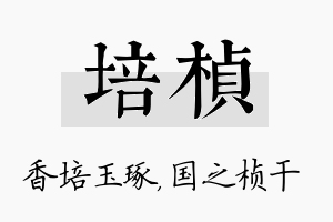 培桢名字的寓意及含义