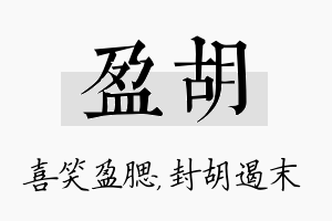 盈胡名字的寓意及含义