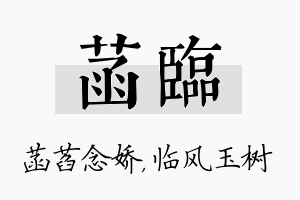 菡临名字的寓意及含义