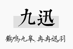 九迅名字的寓意及含义