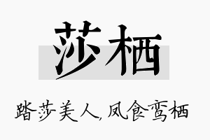 莎栖名字的寓意及含义