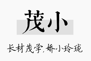 茂小名字的寓意及含义