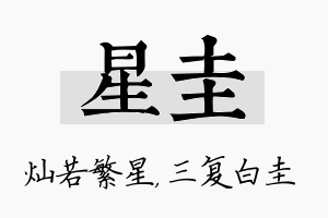 星圭名字的寓意及含义