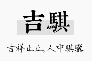 吉骐名字的寓意及含义