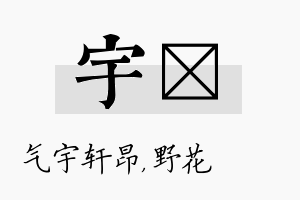 宇莙名字的寓意及含义