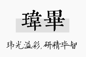 玮毕名字的寓意及含义