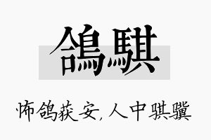 鸽骐名字的寓意及含义