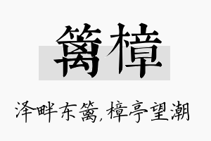 篱樟名字的寓意及含义