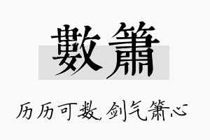 数箫名字的寓意及含义