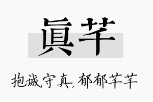 真芊名字的寓意及含义