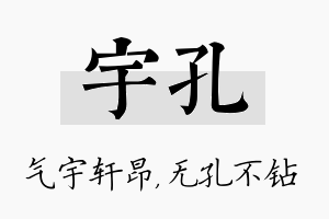 宇孔名字的寓意及含义