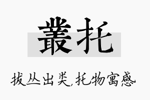 丛托名字的寓意及含义