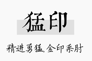 猛印名字的寓意及含义