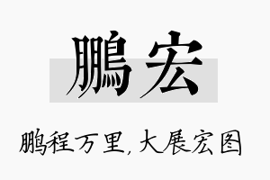 鹏宏名字的寓意及含义