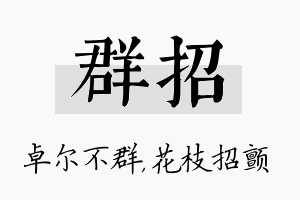 群招名字的寓意及含义