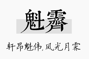 魁霁名字的寓意及含义