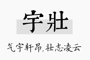 宇壮名字的寓意及含义