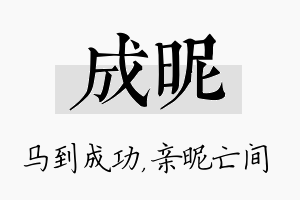 成昵名字的寓意及含义