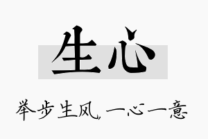 生心名字的寓意及含义