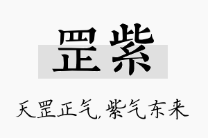 罡紫名字的寓意及含义