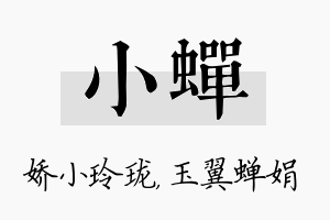 小蝉名字的寓意及含义