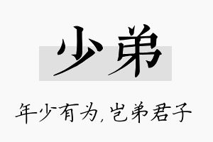 少弟名字的寓意及含义