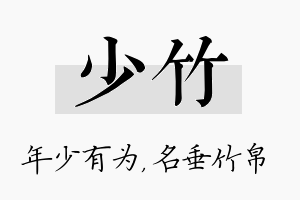 少竹名字的寓意及含义