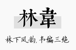 林韦名字的寓意及含义