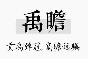 禹瞻名字的寓意及含义