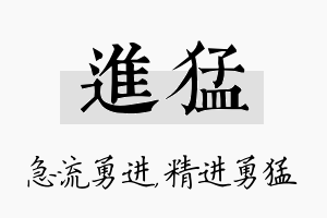 进猛名字的寓意及含义