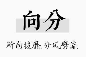 向分名字的寓意及含义